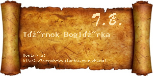 Tárnok Boglárka névjegykártya