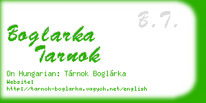 boglarka tarnok business card