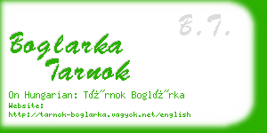 boglarka tarnok business card